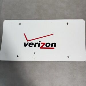 Verizon Logo Plastic Vanity Style Plate - Stylish Telecom USA Tag